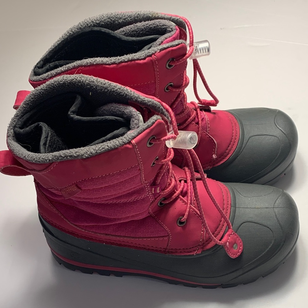 Girls northside size 4 pink and gray Snow Winter Boots